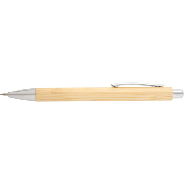 Logo trade business gift photo of: Oblys bamboo ballpoint pen and mechanical pencil set (black ink)